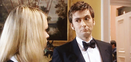 "David Tennant bursts out laughing"